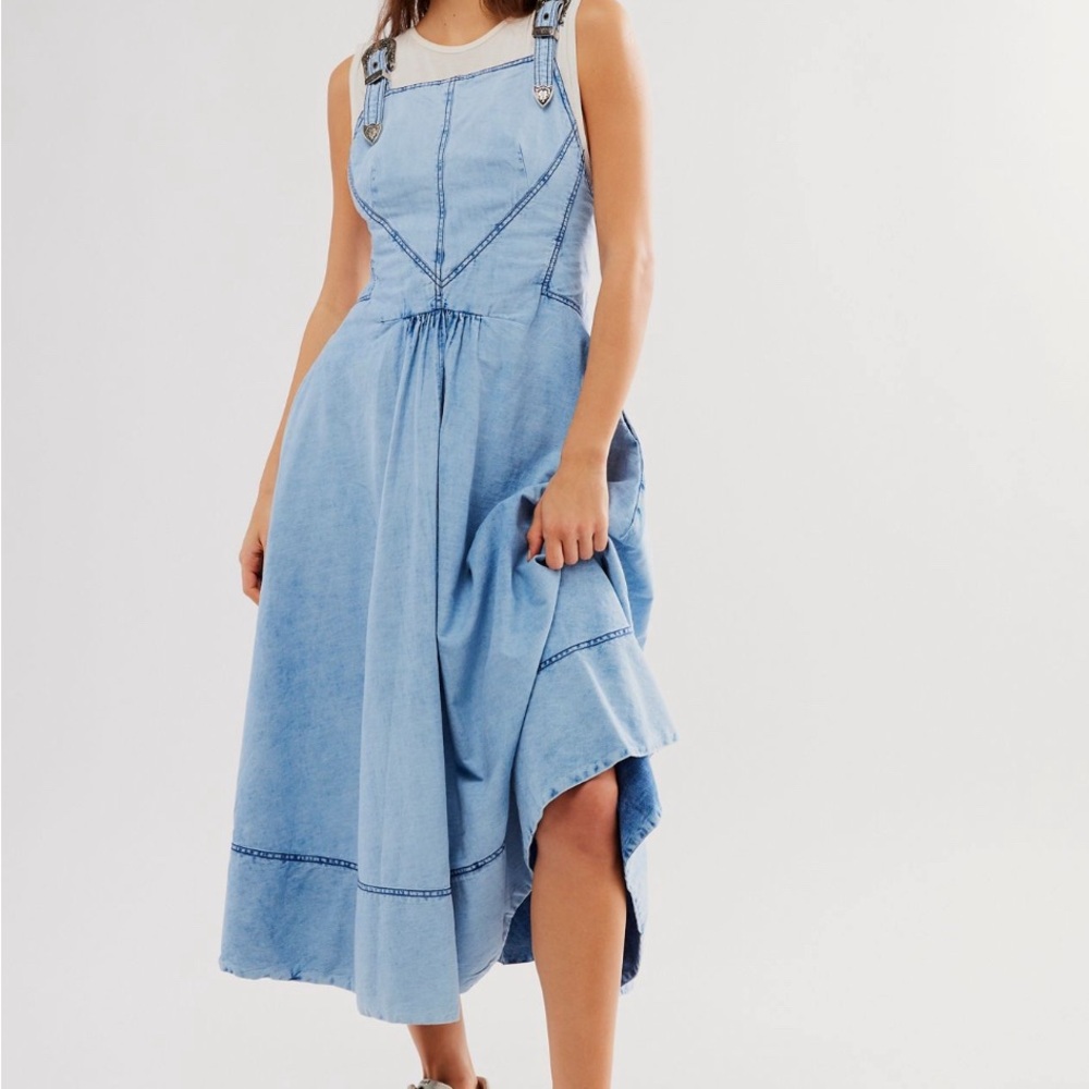 Free People Stars Align Midi Dress NWT
